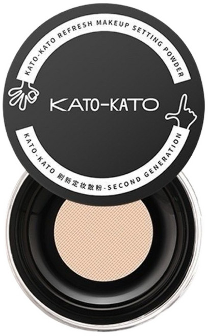 KATO 控油定妝散粉 持久底妝, 自然裸色, 1個