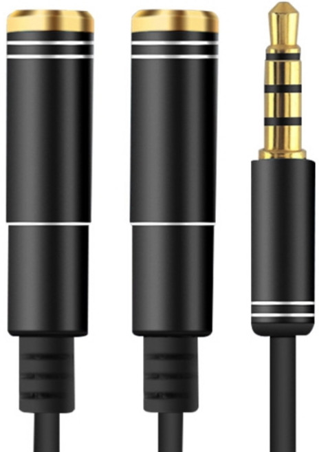 3.5mm一分二音源線 35公分, 1個, 2合1轉接線 (2母1公)筆電手機用, 2合1轉接線 (2母1公)筆電手機用