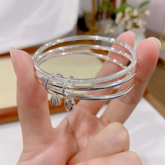 三生三世純銀手鐲 女生9999足銀手環 防過敏飾品