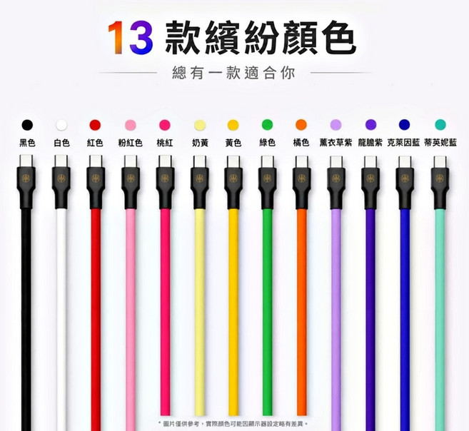 Meet Mind Type-C to C 液態矽膠快充線 240W PD RGB 幻彩, 綠色, 1個, 120cm