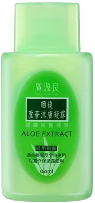 廣源良 晒後蘆薈涼膚凝露, 120ml, 4瓶