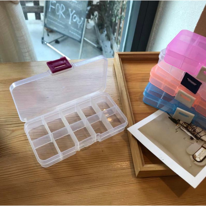透明分隔收納盒 10格/15格/24格 首飾零件化妝品儲物盒