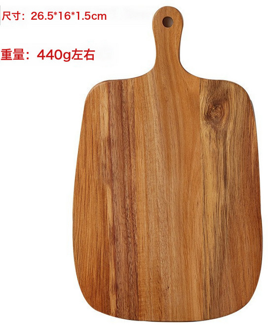 長柄相思木菜板實木砧板切菜板家用木砧板創意擺拍道具木質托盤果, 1個, 不規則手柄相思木砧板