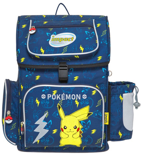 【IMPACT 怡寶】寶可夢 皮卡丘 Pokemon 懸浮磁扣 新世代 標準型 護脊書包 IMPKM706NY