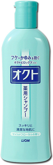 日本LION獅王-OCTO舒癢清屑防頭皮異味甘草萃取滋潤洗髮精320ml/瓶, 1件, 320ml