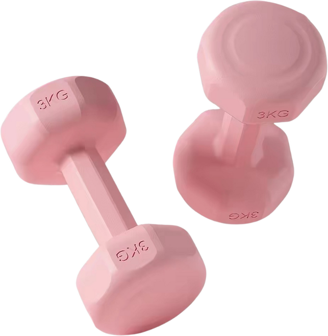 KEEP POWER 馬卡龍啞鈴 粉色 小啞鈴 健身啞鈴 居家健身 有氧運動, 2個, 3kg