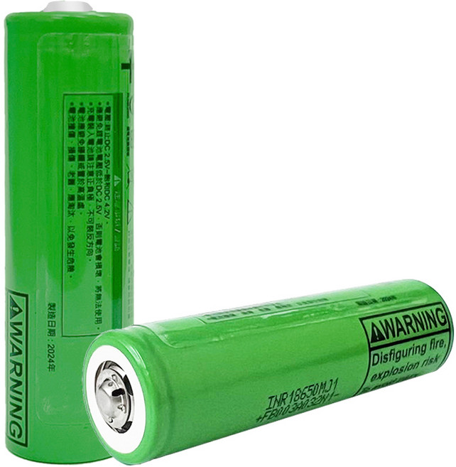 韓國製 10A大放電 安全認證 凸頭 18650充電鋰電池 動力電池 3400mAh, 1套裝, 1個裝