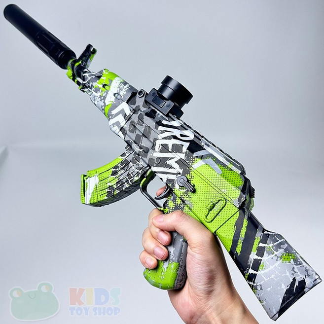 M416塗鴉藍電動水彈槍, 1個, AK47塗鴉綠