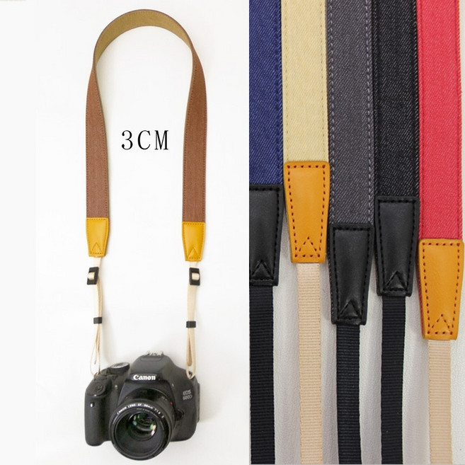 相機背帶 適用於 Canon/Nikon 相機 3CM 寬 快拆設計, 1個, 棕色