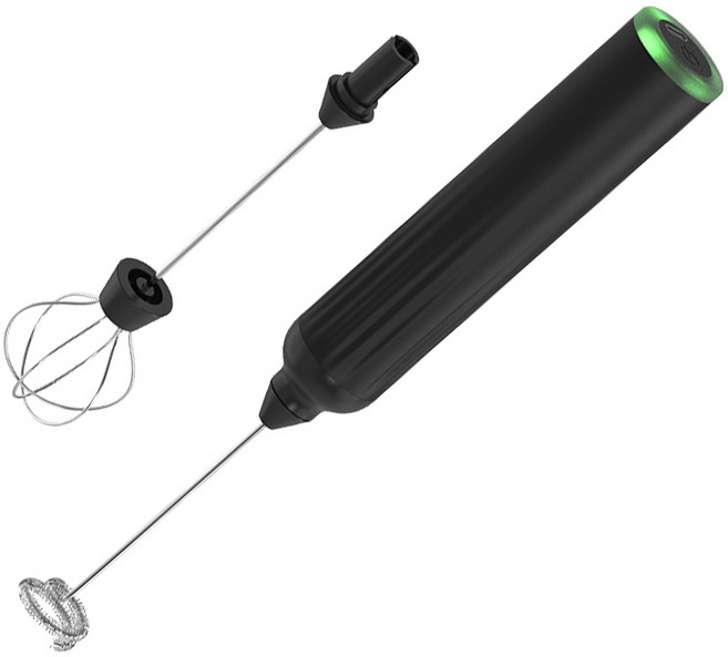 家用電動打蛋器 15秒快速打出綿密奶泡, 黑色, 1個