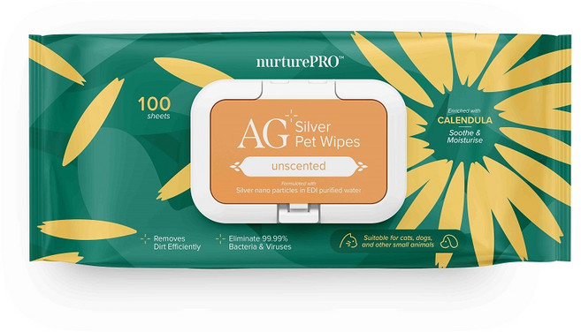 Nurture PRO天然密碼-銀離子寵物濕紙巾-椰子 100抽 (NP-PW-005), 3個, 100個裝