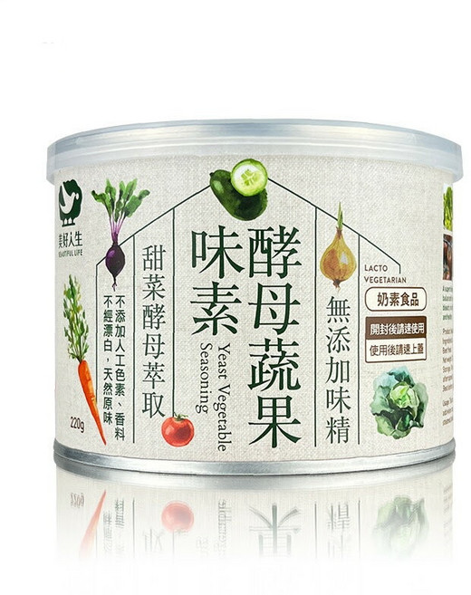美好人生 酵母蔬果味素220公克/罐, 220g, 1個