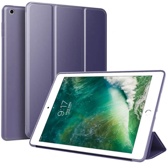 氣墊蜂巢防摔保護套 全包邊皮套 new iPad A1822 A1823, 1個, 5代 2017年 深藍