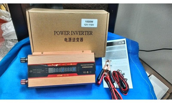500W 雙數顯車載逆變器 DC12V轉110V 車載電源轉換器 USB, 1個, 500W 智能風扇款