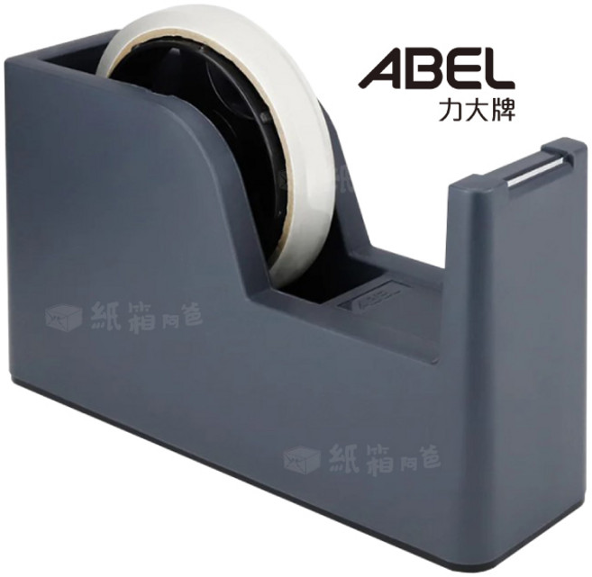 ABEL 力大牌 膠帶台 穩重設計 單手操作 後方置物槽, 灰, 1個