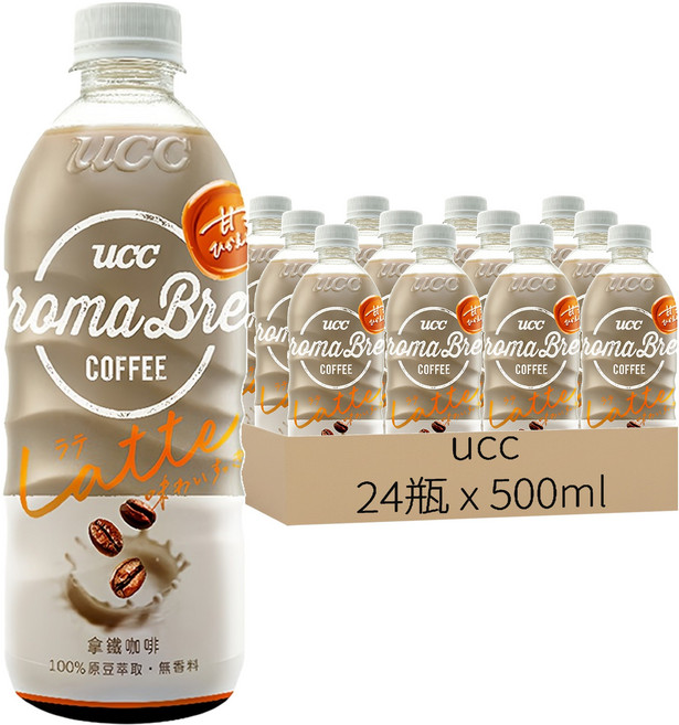 ucc AROMA艾洛瑪拿鐵, 24個, 500ml