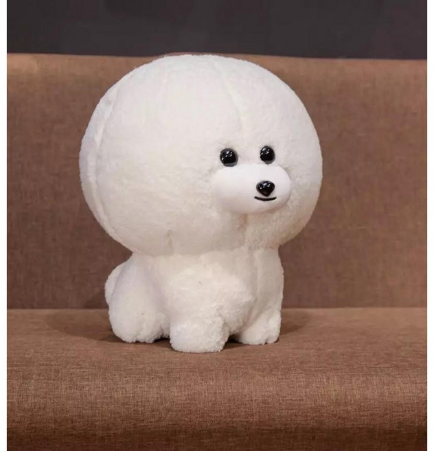 仿真創意比熊犬抱枕, 男款,40公分