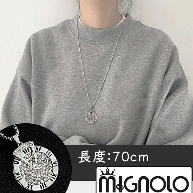 MIGNOLO 鈦鋼街頭個性嘻哈項鍊 中長鍊 百搭 潮流飾品