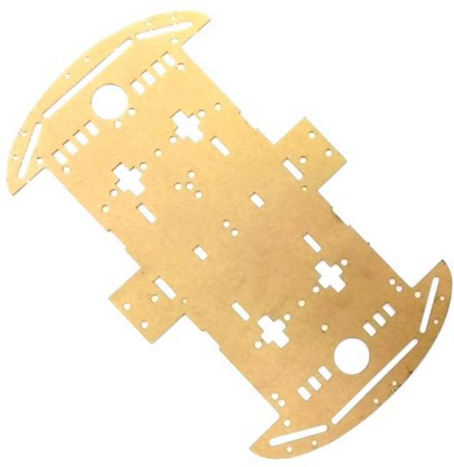 四輪小車底盤壓克力底板,適用Arduino循跡車避障車自走車車體, 1個, 4輪車底盤 一片價格, N/A