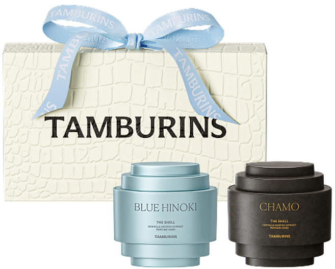 TAMBURINS 香氛護手霜 BLUE HINOKI CHAMO 禮盒 附專櫃提袋, 1個, 30ml