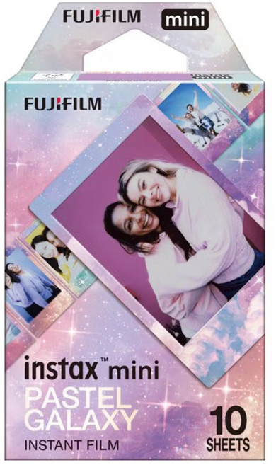 FUJIFILM instax mini PASTEL GALAXY 粉彩星空 拍立得底片 10張/盒, 1個, 粉彩星空 (PASTEL GALAXY)