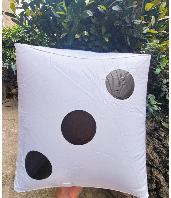 充氣骰子 派對道具 沙灘玩具, 1個, 30*30cm白色