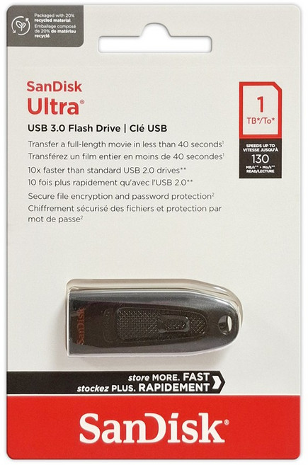 SANDISK 1TB Ultra CZ48 USB 3.0 隨身碟 高速 130MB/s, 1個