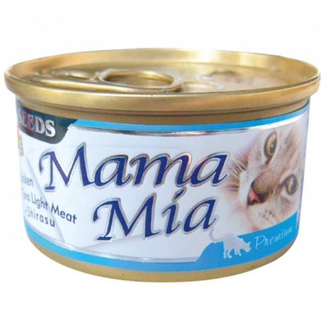 Mama Mia 貓罐頭 雞肉鮪魚鮮魚 Premium, 85g, 24個, 雞肉+鮪魚鮮魚