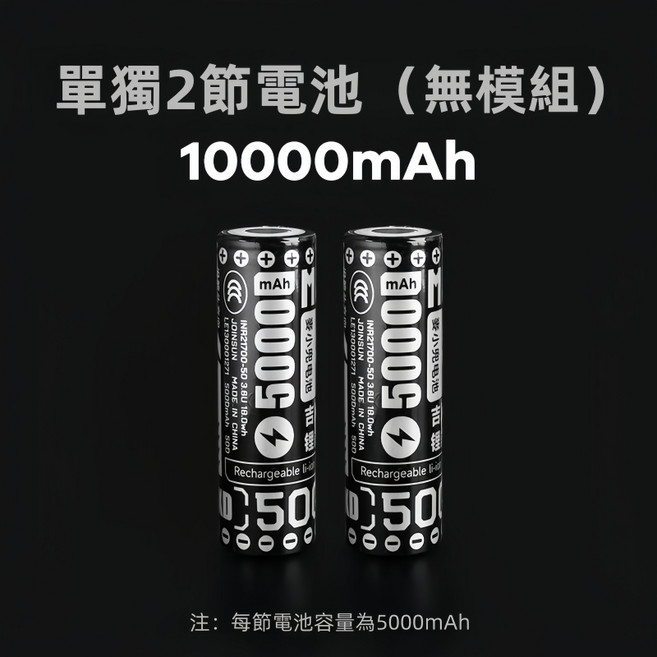 行動電源 20000mAh 22.5W快充 自帶線 可拆卸換電, 原廠電池*2【10000mAh】附保護盒,附C+C数據掛繩