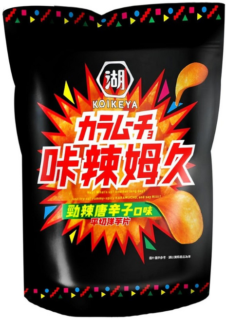 KOIKEYA 卡辣姆久 勁辣唐辛子口味洋芋片, 500g, 1個