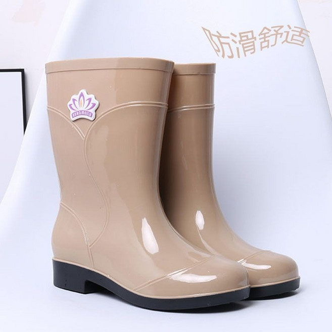 KANGMEILU 中高筒時尚雨靴 女款防水防滑耐磨膠鞋