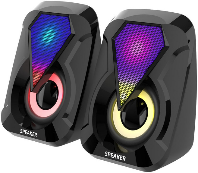 無線藍芽喇叭 聲霸 尺寸喇叭 USB音箱, 2.0 有線發光電腦音箱