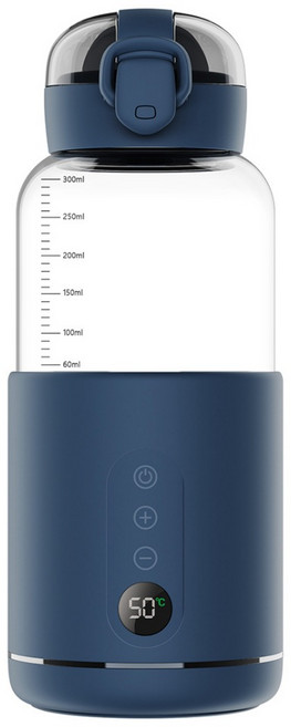 MIDODO 300ml 恆溫杯 無線加熱 調奶器 溫奶器 沖奶神器, 藍色/保固12個月
