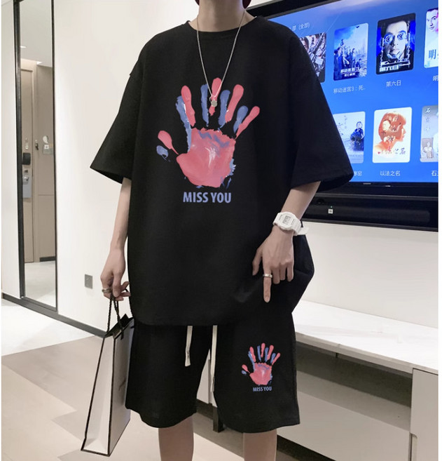 潮流休閒百搭運動服套裝