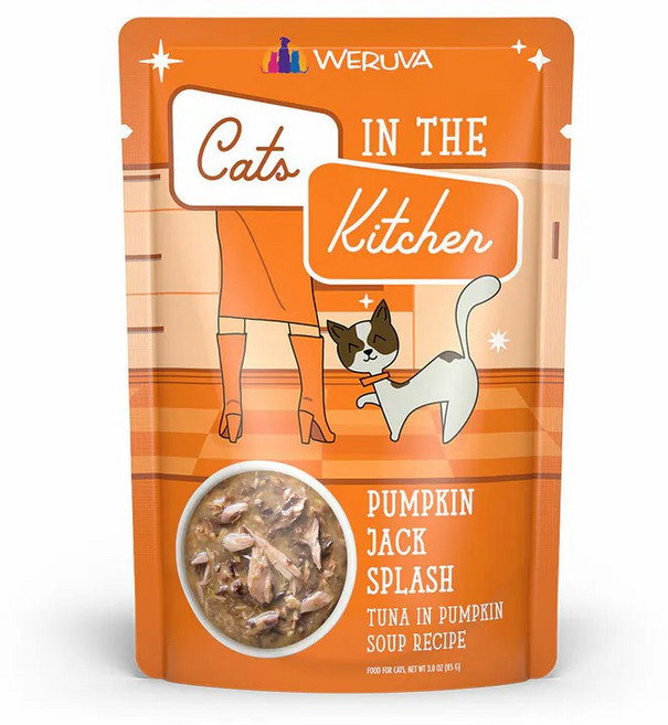 WERUVA Cats IN THE Kitchen 凱特美廚 凱特鮮廚天然無穀貓餐包 85g 多口味選擇, 12個, 池畔戀曲