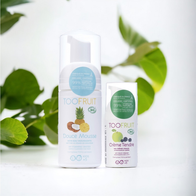 TOOFRUIT 果漾水潤護理組 兒童專屬 洗臉慕斯 保濕乳液, 1個