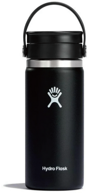 Hydro Flask 16oz寬口真空保溫鋼瓶 提把保溫瓶 時尚黑 473ml, 1個