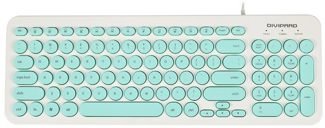 USB臺式筆記本電腦鍵盤有線巧克力迷你靜音小鍵盤, BSUN TOY, 無規格, D520圓鍵藍色