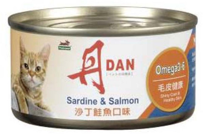 丹 DAN 貓罐頭 貓餐盒 185g 副食罐 紅肉罐, 24個, 沙丁+鮭魚185g【丹】, 沙丁魚