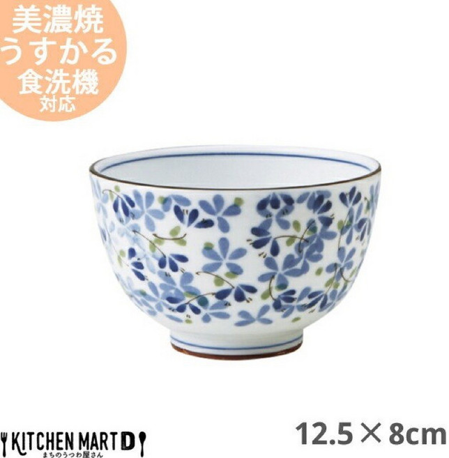 日本製 美濃燒 小碎花 湯麵碗, 1個
