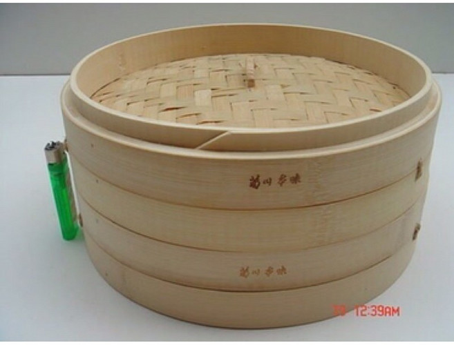 菊川本味 9吋串底竹蒸籠, 1個, 10吋蒸籠布(2入)