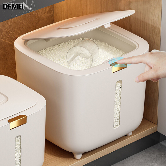 DFMEI 米桶防蟲防潮面桶密封家用糧桶裝米缸食品級大米收納盒麪粉儲物罐, 1個, 參考詳情