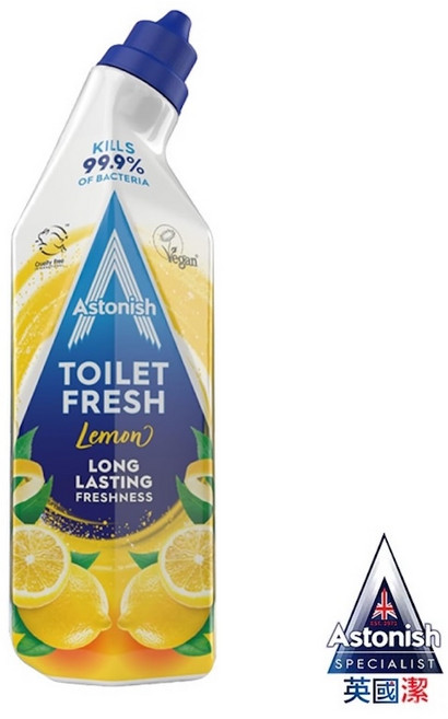 英國潔 Astonish 馬桶潔淨凝膠 750ml 海洋/檸檬 清新馬桶, 1個, 檸檬