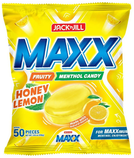 JACK 'N JILL MAXX 水果薄荷糖 蜂蜜檸檬風味, 1個