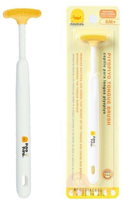 PiyoPiyo 嬰兒舌苔清潔刷 6M+ BPA Free, 1個