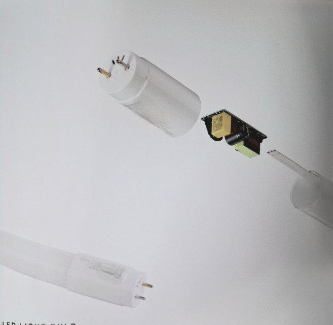 T8 LED 玻璃燈管, 白色1呎, 1個