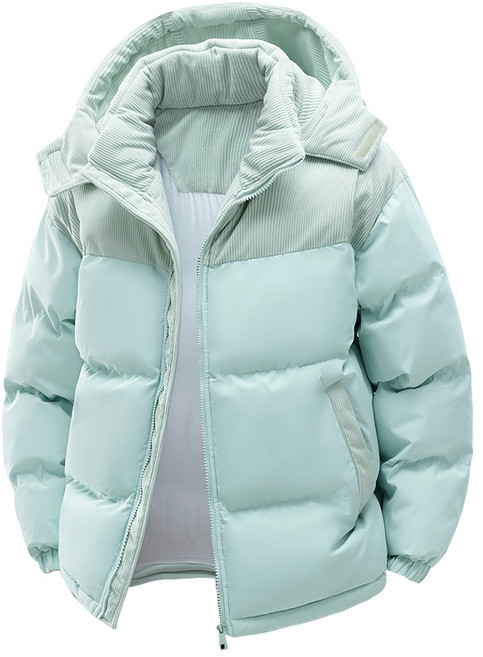 連帽防風加絨加厚情侶棉服棉衣棉襖外套