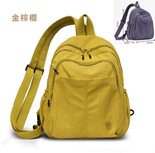 日系防水後背包 女生三用包 單肩包 手提包 斜背包, 【金棕櫚】 三用包