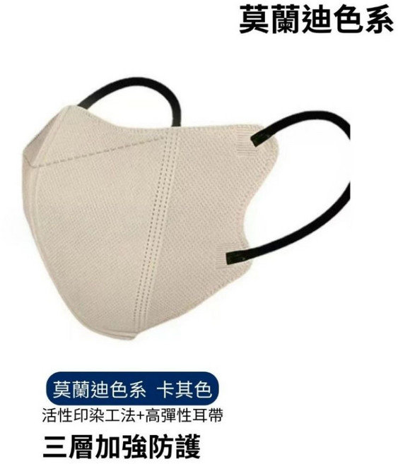 莫蘭迪口罩 日系口罩 輕薄透氣3D口罩, 3D口罩-淺灰色 (獨立包裝), 1個