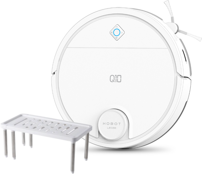 HOBOT 雷姬 角落清潔掃拖機器人 智能導航 強勁吸力 APP智能控制, LEGEE-Q10 送清潔劑+收納架, 白